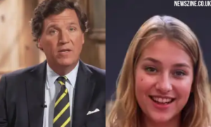 Hopie Carlson and Father Tucker Carlson