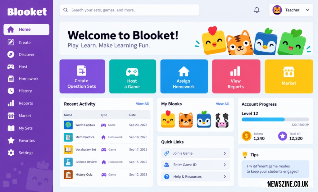Blooket Dashboard